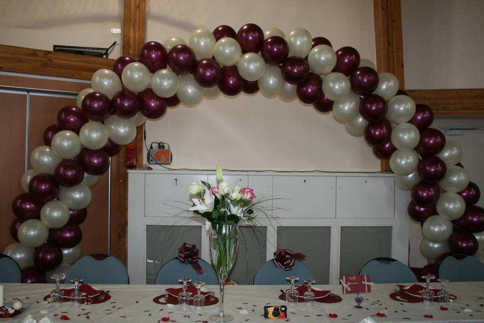 Arche ballons mariage Cournon