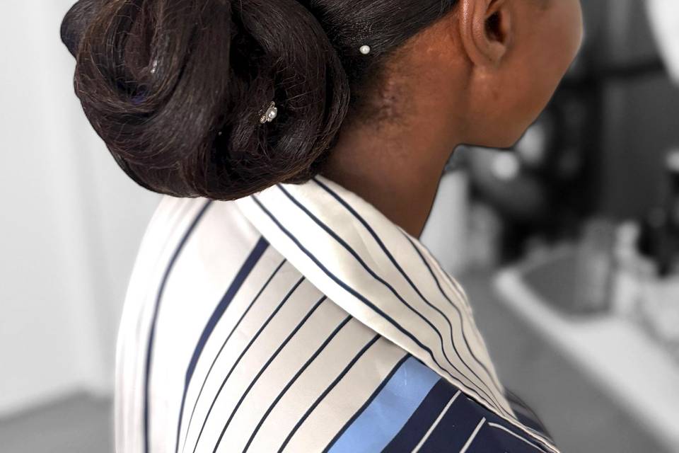Chignon bas volumineux