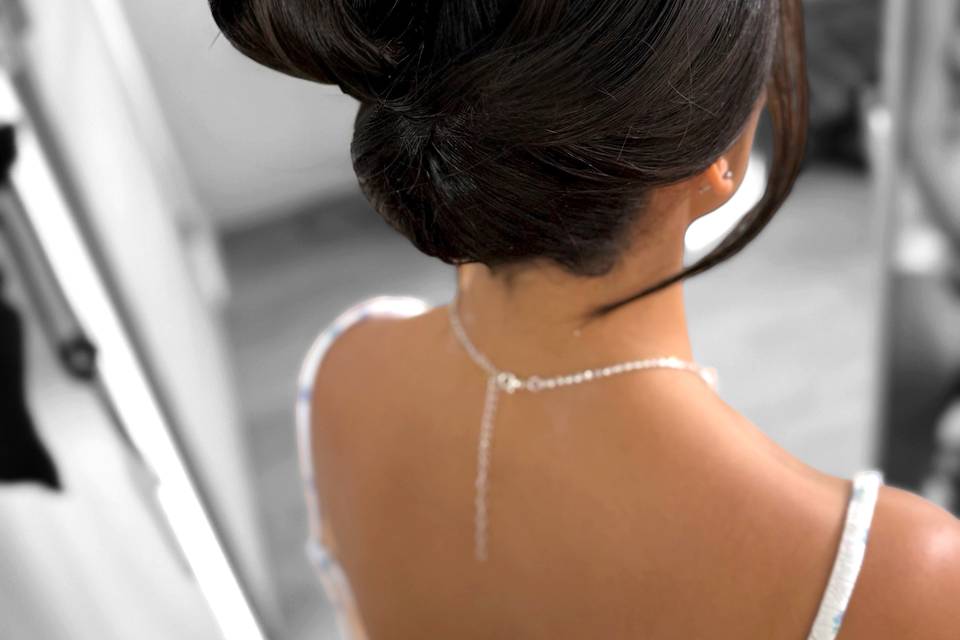 Chignon haut volume