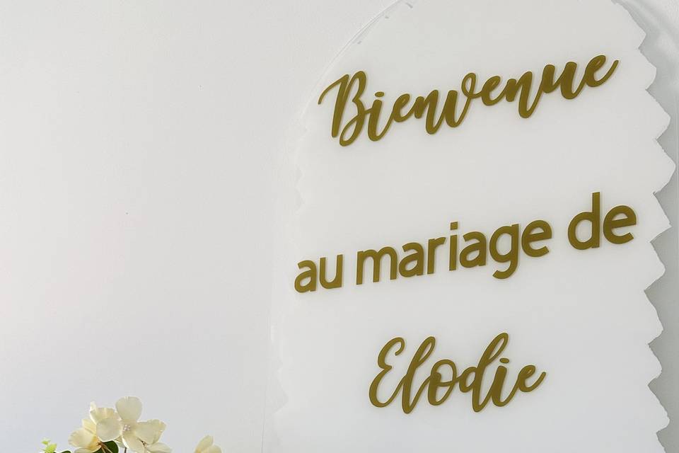 Panneau de bienvenue sur mesur