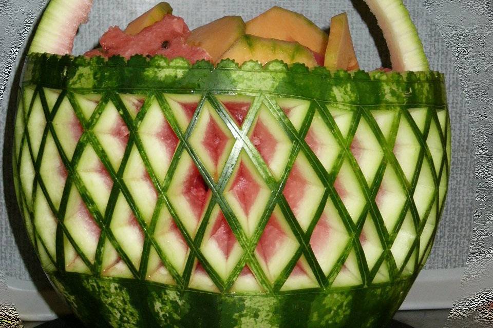 Coupe de fruits en pastèque