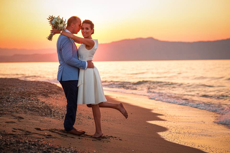 Mariage en Crète sur la plage