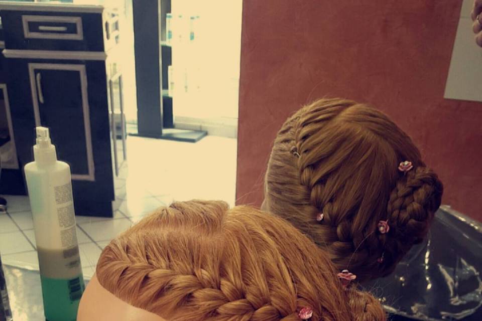 Double tresse coté gauche