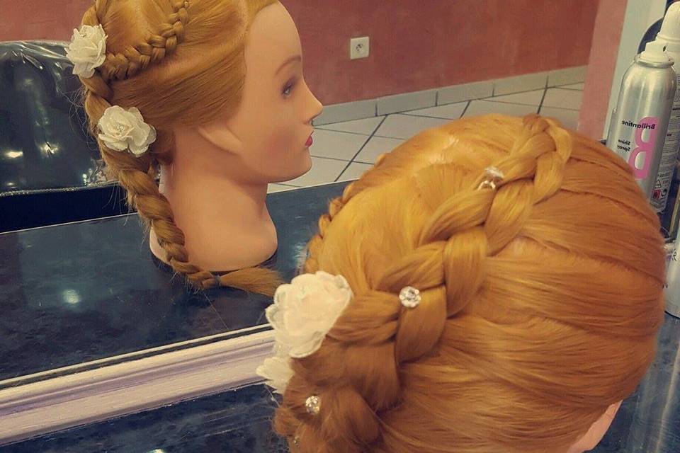 Coiffure invitée tresse/coeur