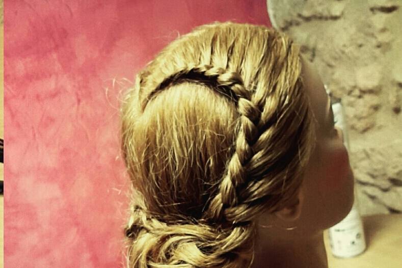 Chignon base tresse coeur