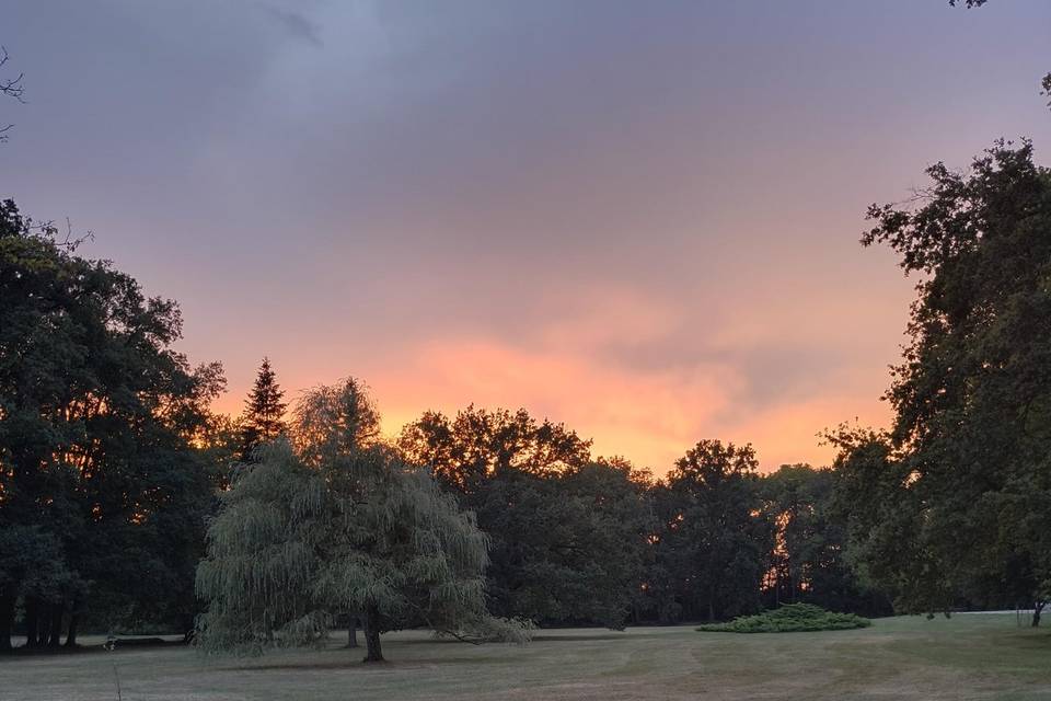 Coucher de soleil vu du château