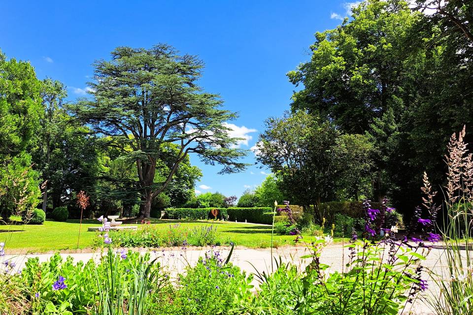 Vu du château sur le parc