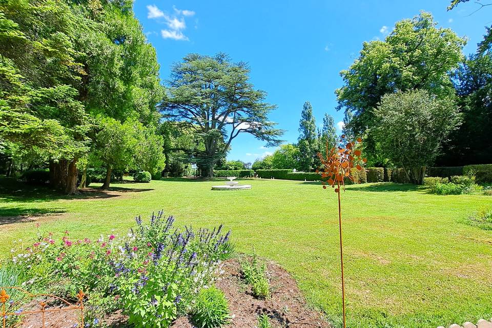 Vue sur le jardin d'honneur