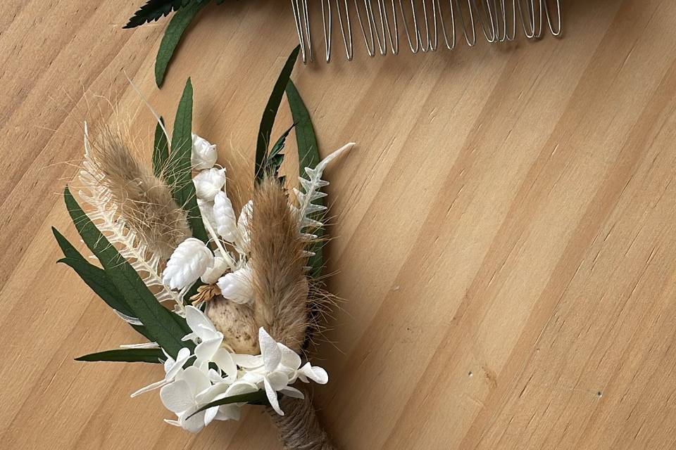 Boutonnière et peigne