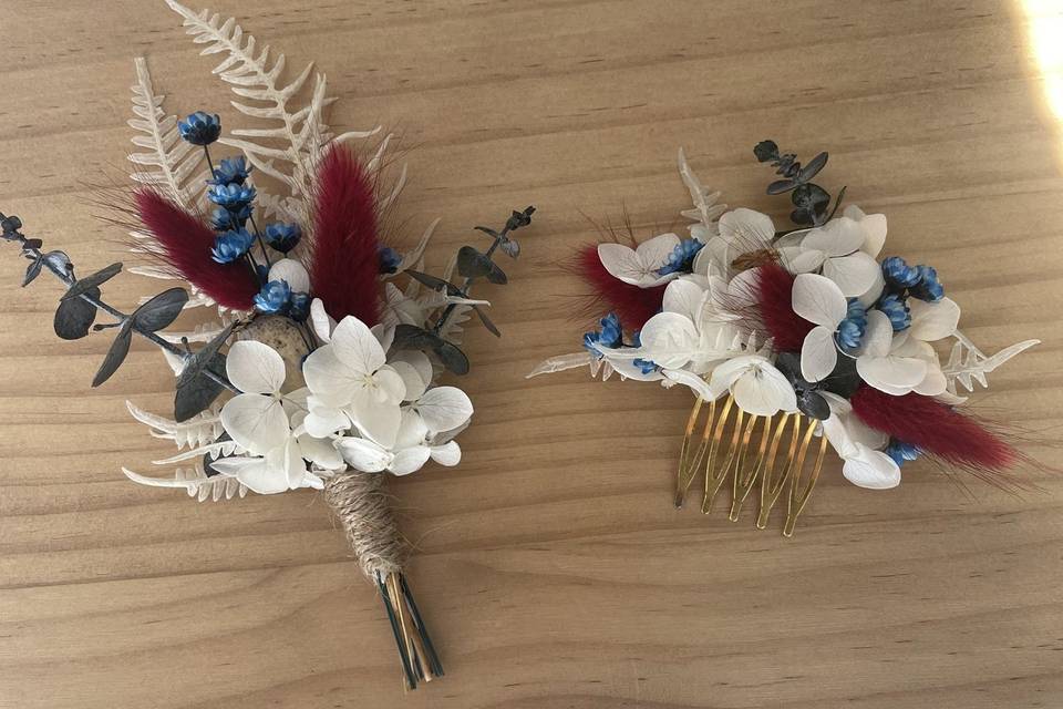 Boutonnière et peigne