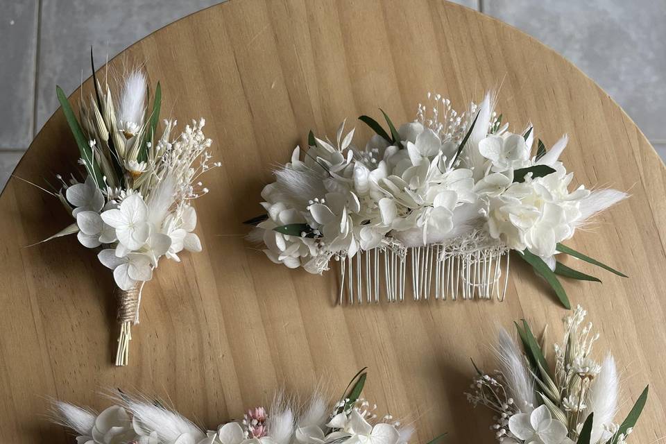 Boutonnière et peigne