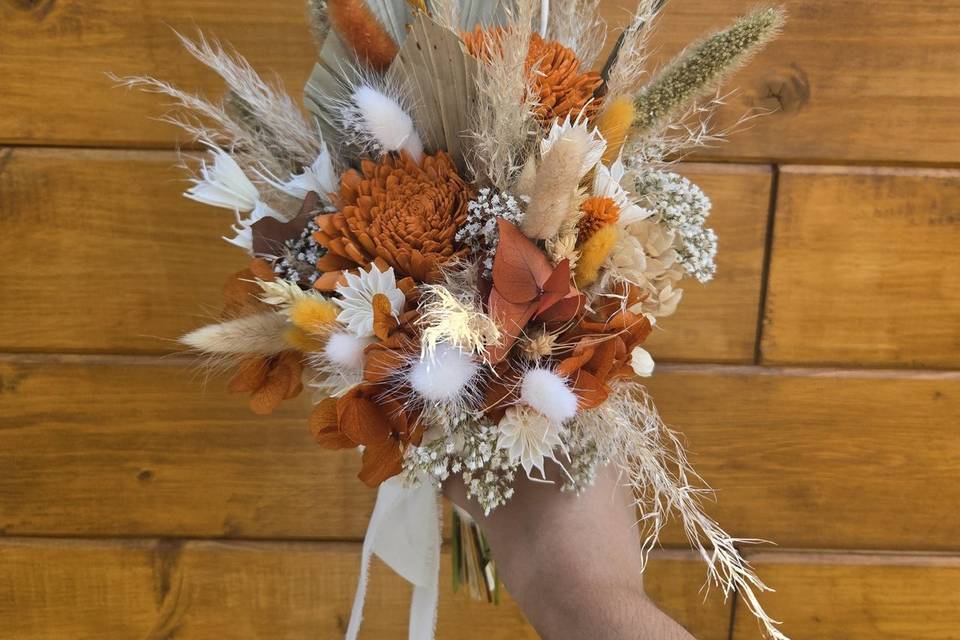 Bouquet de mariée sec