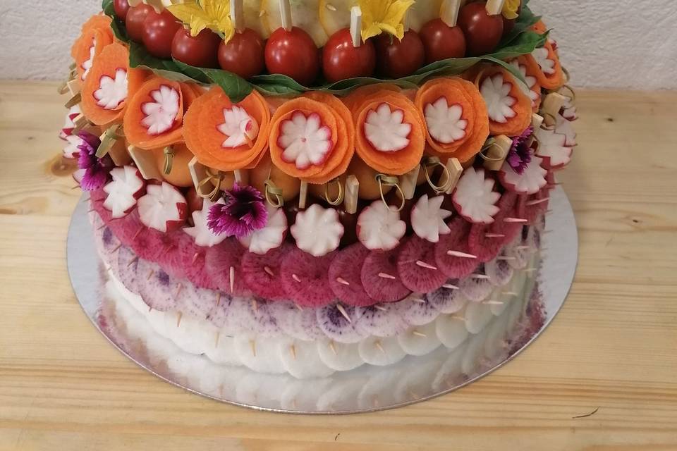 Composition de crudités. 30 personnes