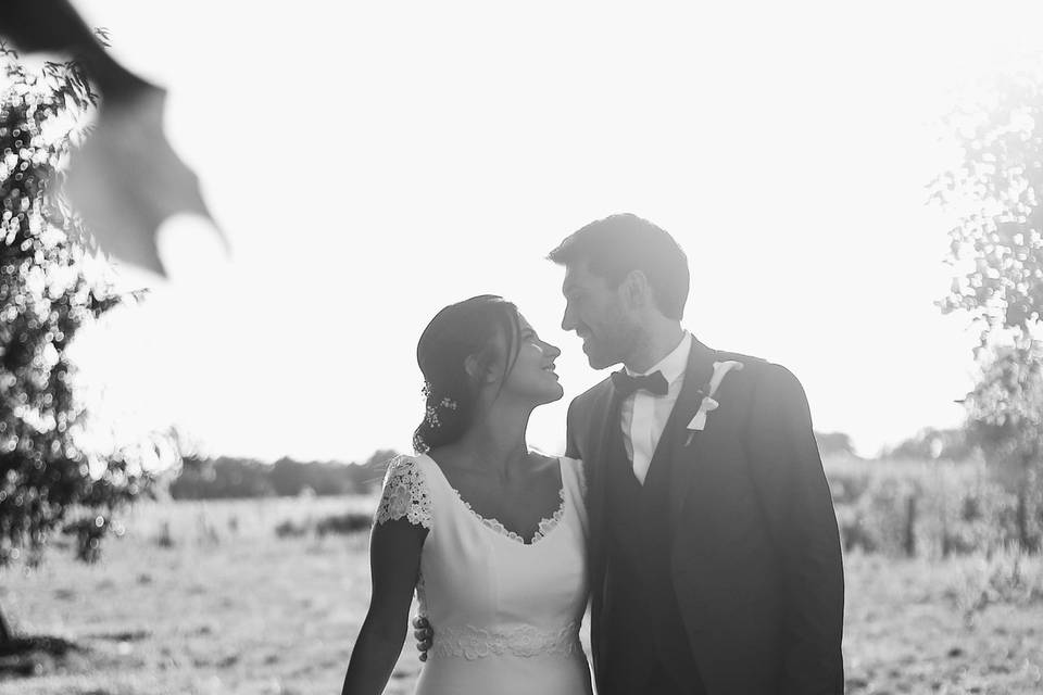 A deux. Noir et blanc.