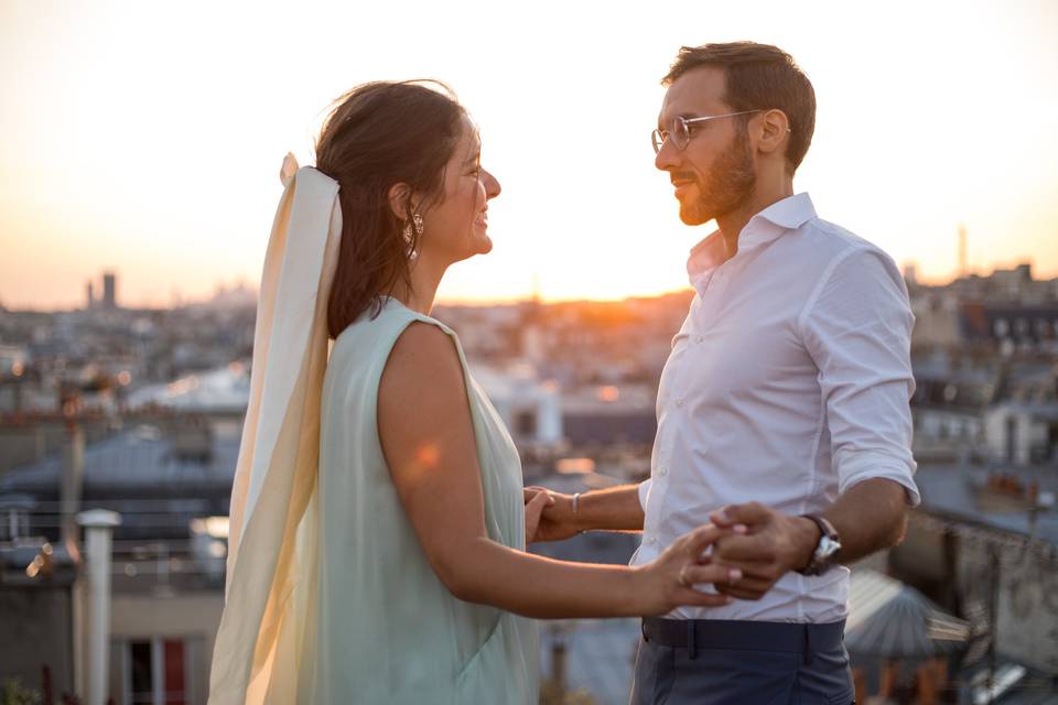 A deux. Golden Hour. Rooftop.