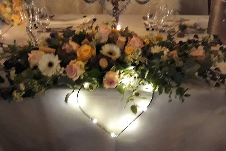 Centre de table bouquet rond