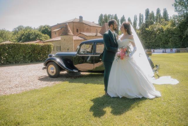 Les mariés en Citroën Traction