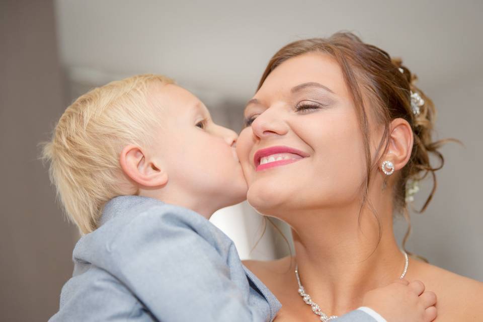 La mariée son petit garçon