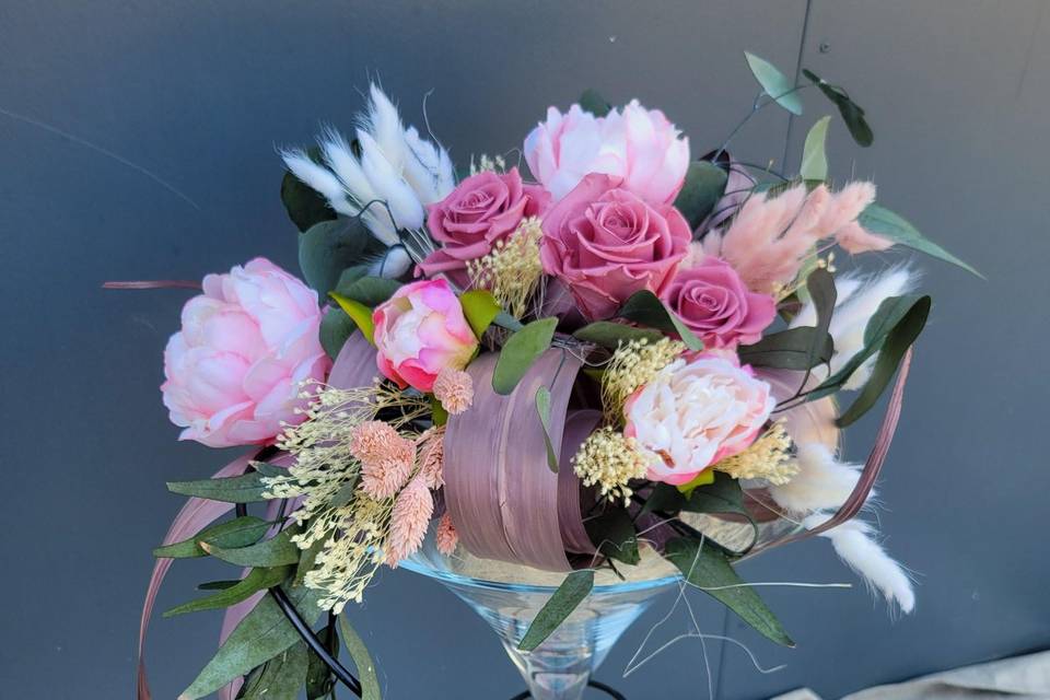 Création dans vase Martini