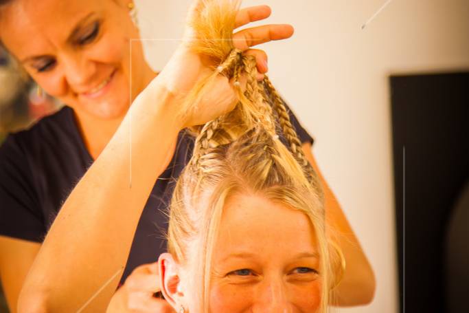 Coiffure fou rire mariée