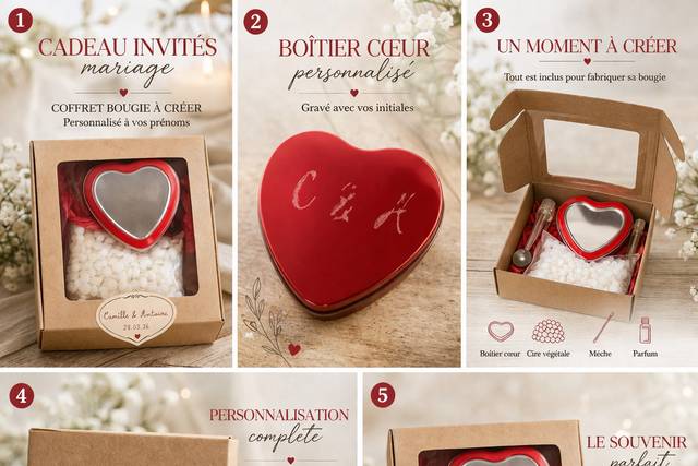 Cadeau invité bougie