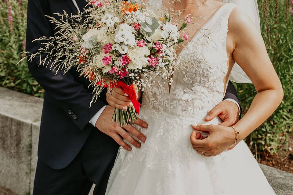 Boutonnière et bouquet