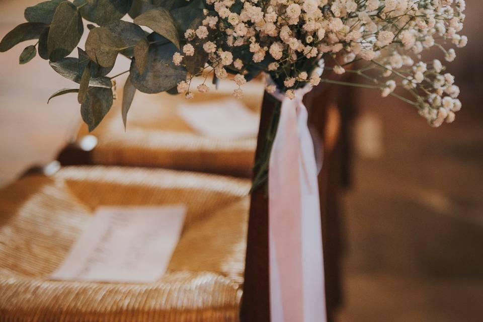 Bouquet banc d'église