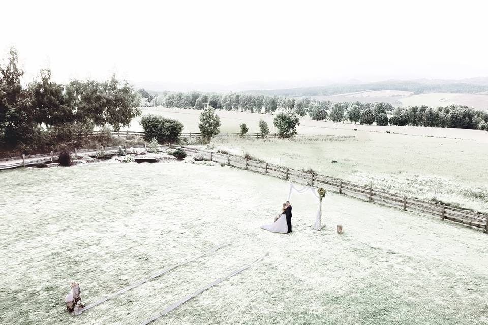 Drone sous la neige