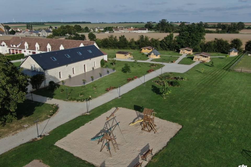 Vue aérienne du Domaine
