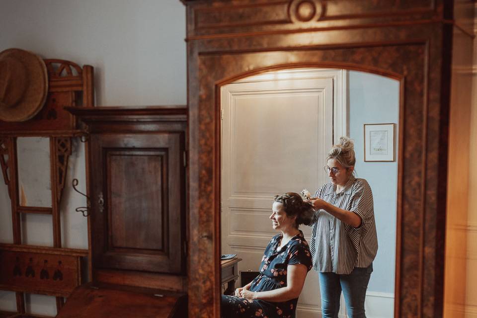 Préparatifs de la mariée