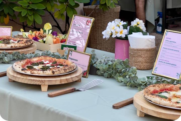 Buffet pizzas