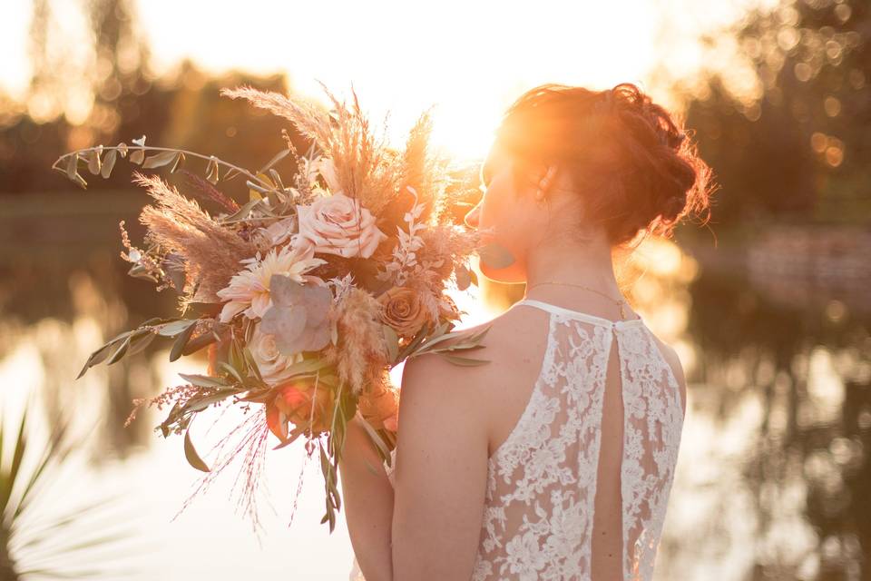 Bouquet de mariée terra cotta