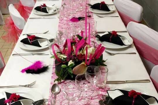 Mariage rose et noir