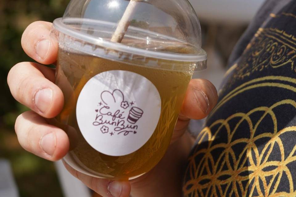 Maté glacé pêche