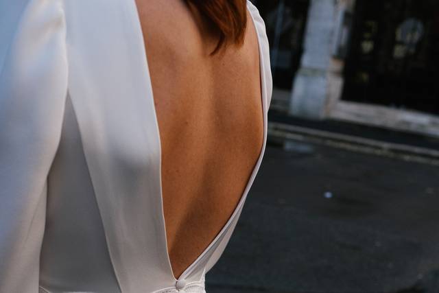 Les détails d'une robe