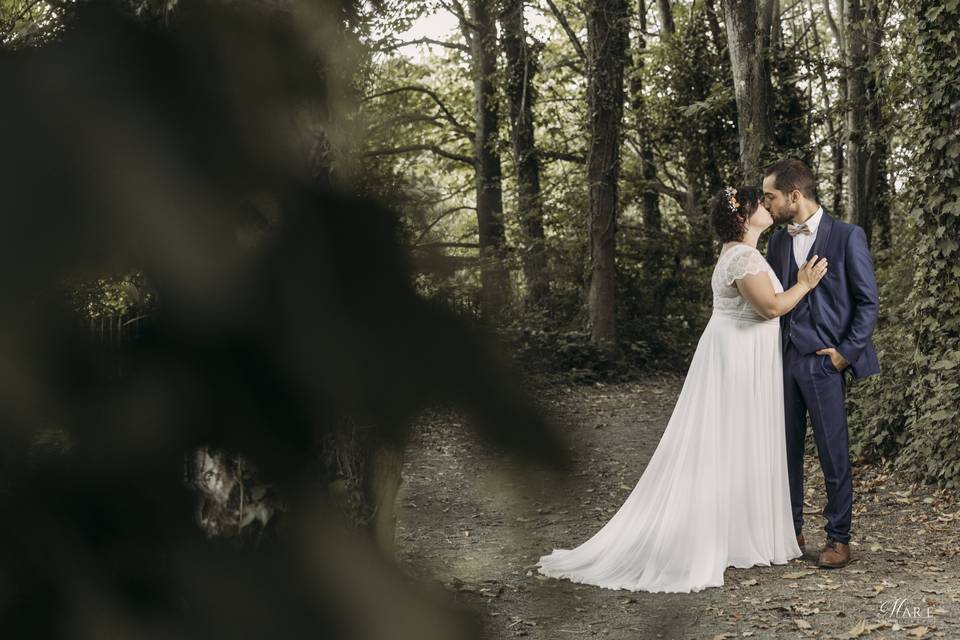 Séance photo couple forêt