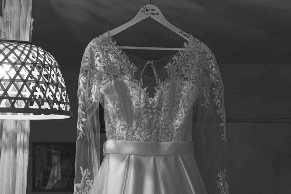 Détail robe de mariée