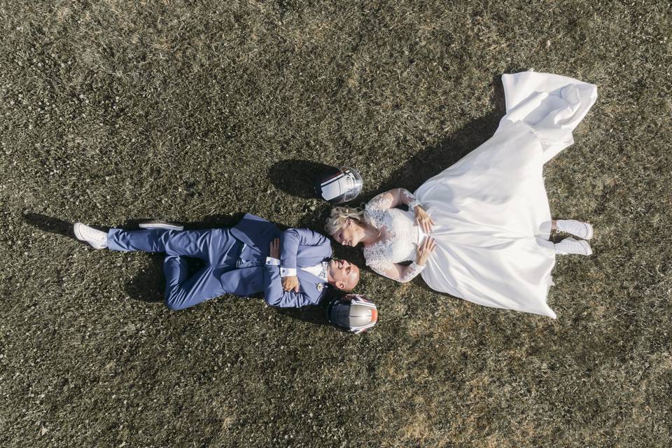 Séance photo couple drone