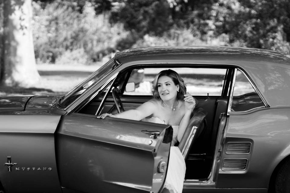 Mariée + voiture