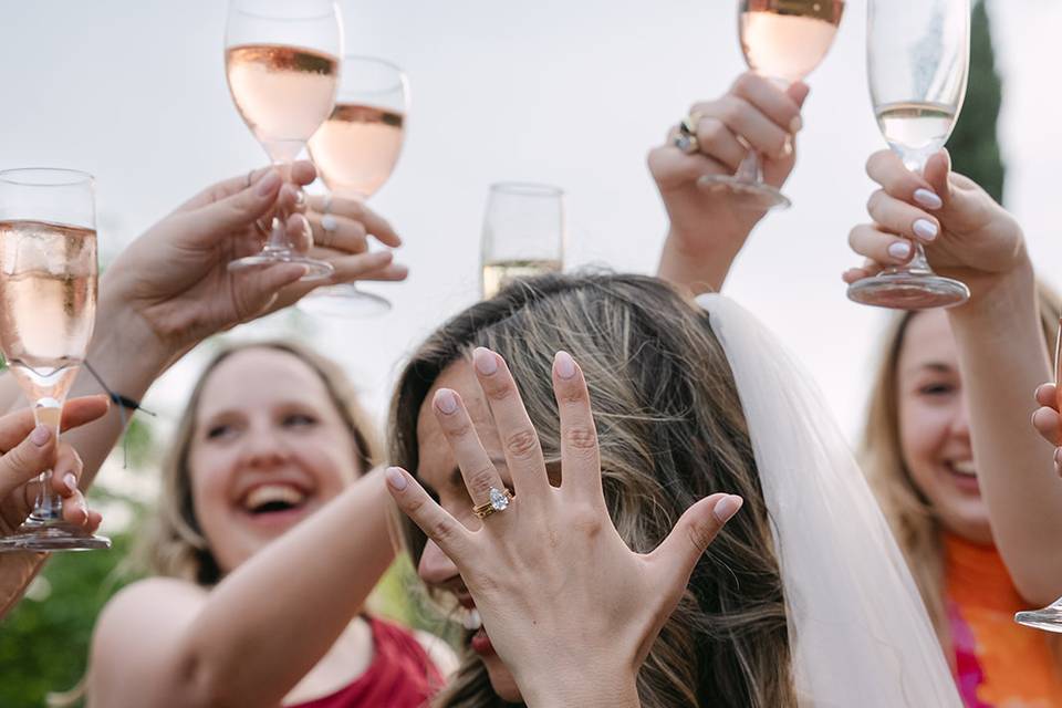 La mariée et ses démoiselles