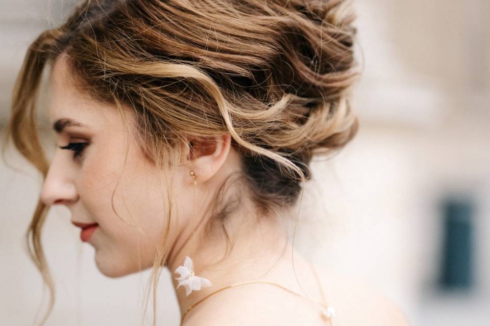 Chignon banane bohème