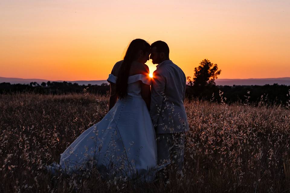 Couple mariage lavande