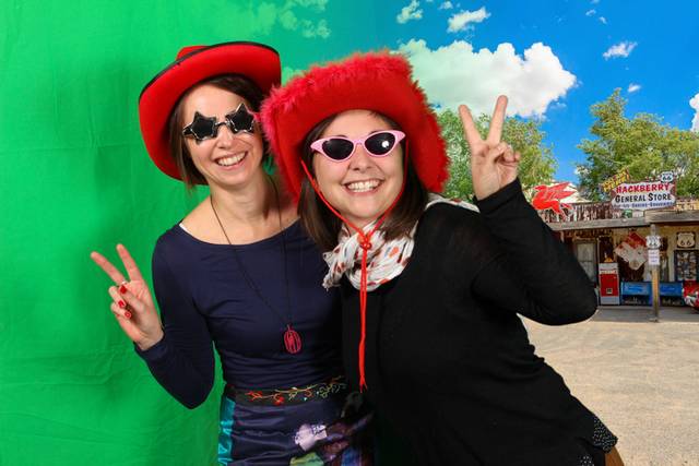 Photocall fond vert