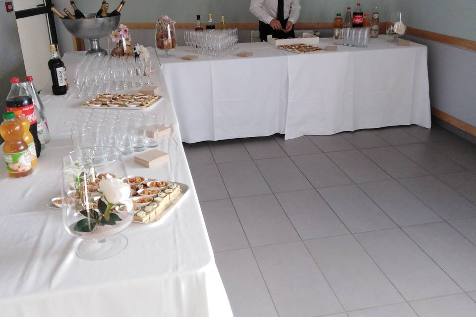 Mise en place Vin d'honneur