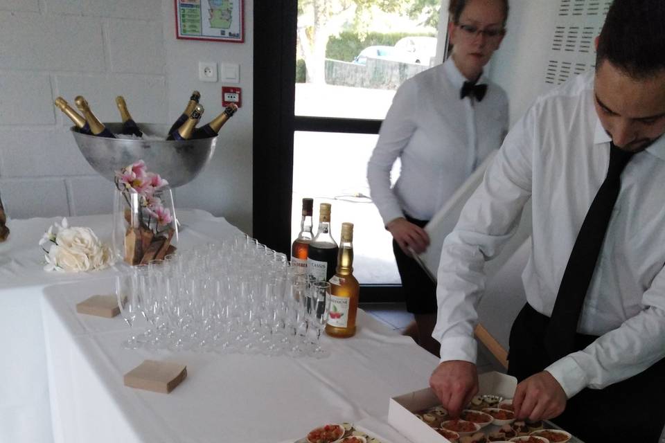 Mise en place Vin d'honneur