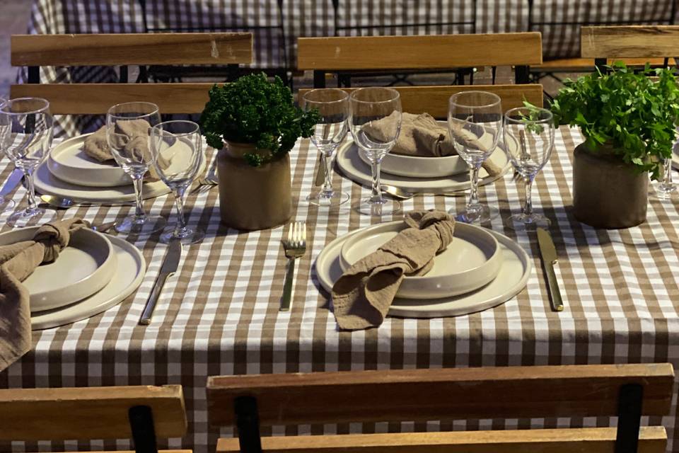 Déco de table champetre