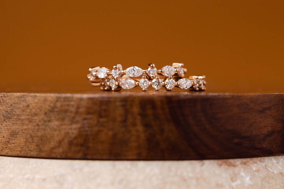 Duo de bagues en diamants