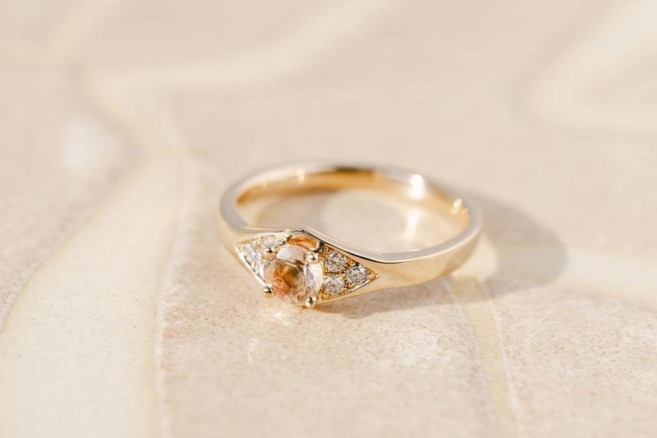 Bague Lélia Saphir Rose/Orange