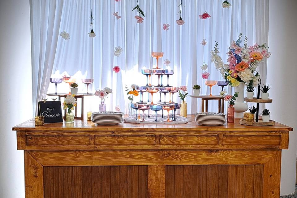 Bar bois pour mariage