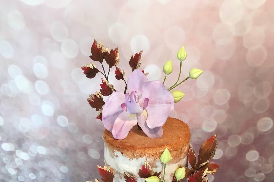 Nude cake fleurs en sucre